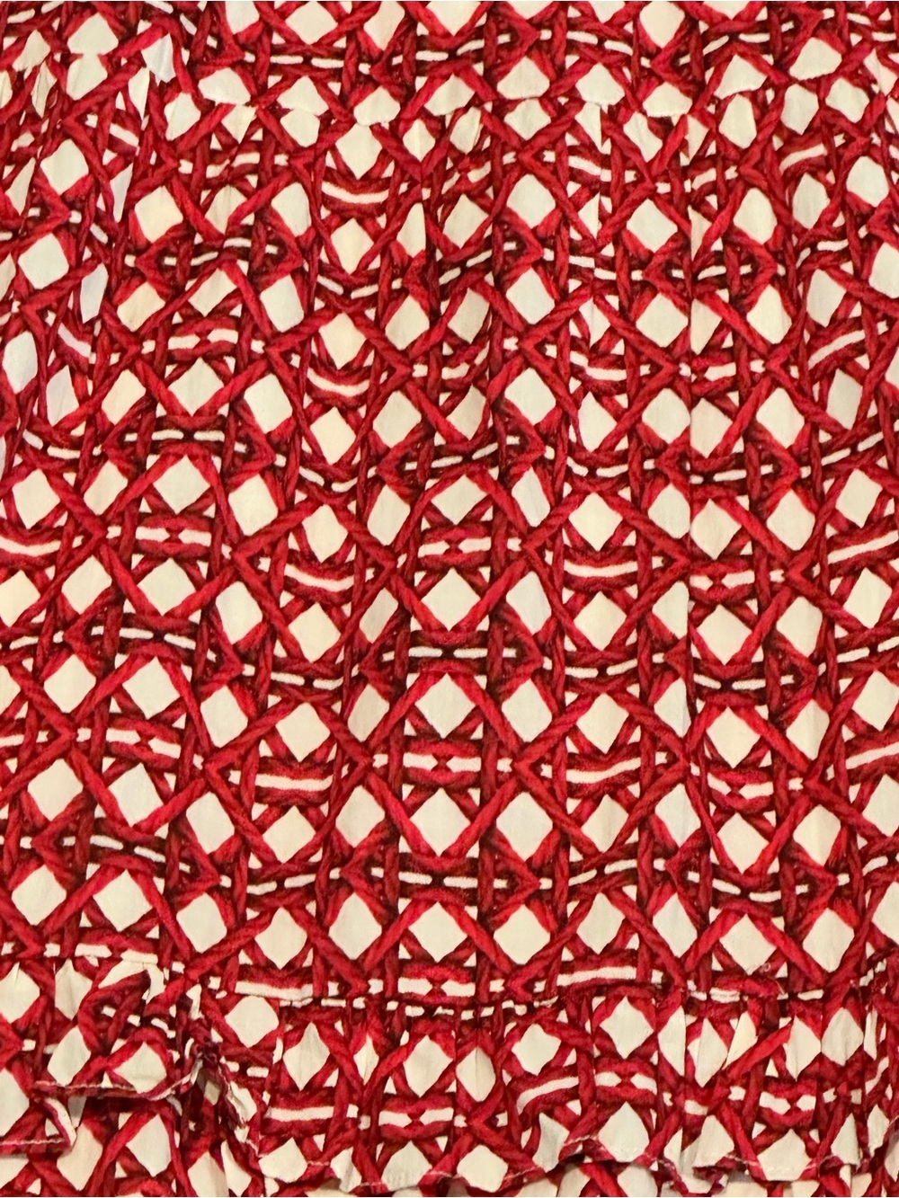 New! A Loves A Tie Waist Red Printed V-Neck Tiered Maxi Dress - Picture 3 of 9